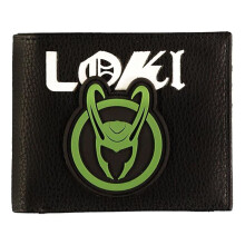 Marvel Comics Thor Loki Logo Bi-fold Wallet Male - Black (MW531018LOK)