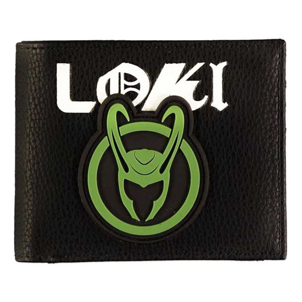 Loki Logo Bi-fold Wallet, Male, Black (MW531018LOK)