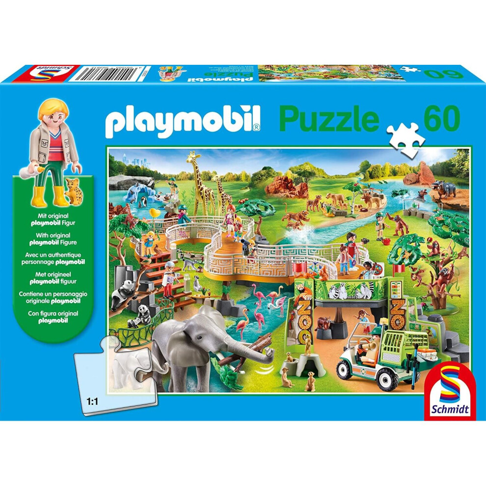 Playmobil A Zoo Adventure Puzzle & Play (60 Pieces) With One Figure