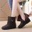 (Brown, 36) Women's snow boots zipper closure non-slip winter warm boots 5