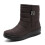 (Brown, 36) Women's snow boots zipper closure non-slip winter warm boots 1