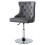 Living And Home (Grey) Breakfast Bar Stool Button High Back Dining Chair 3