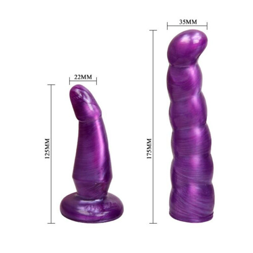 Purple Twister DP Strap On Dildo and Harness 2