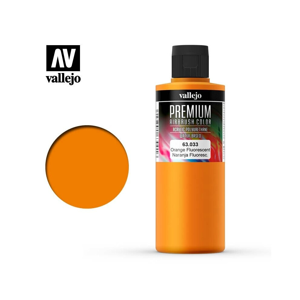 VAL63033 - AV Vallejo Premium Color - 200ml - Fluorescent Orange