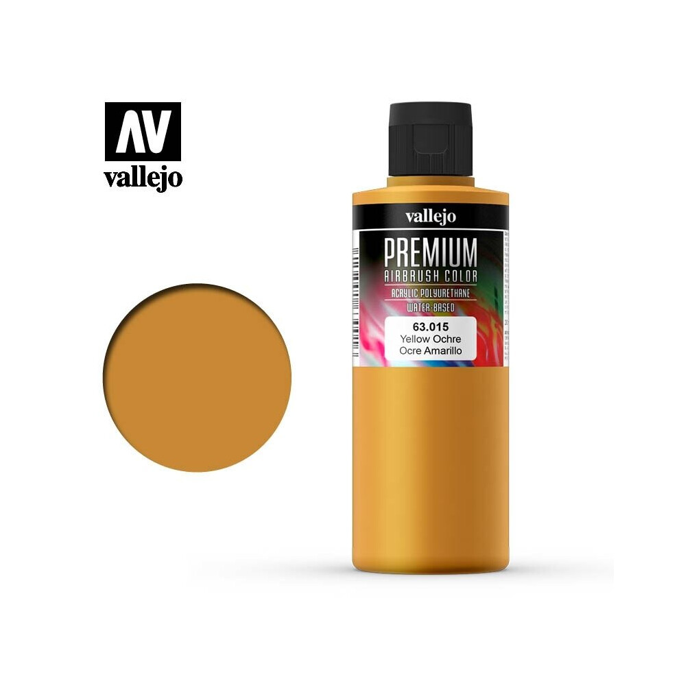 VAL63015 - AV Vallejo Premium Color - 200ml - Opaque Yellow Ochre