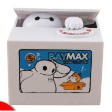 (Baymax) Kids Cartoon with music Bank Money Coin Saving Box Gift Stealing Eating Coin Storage