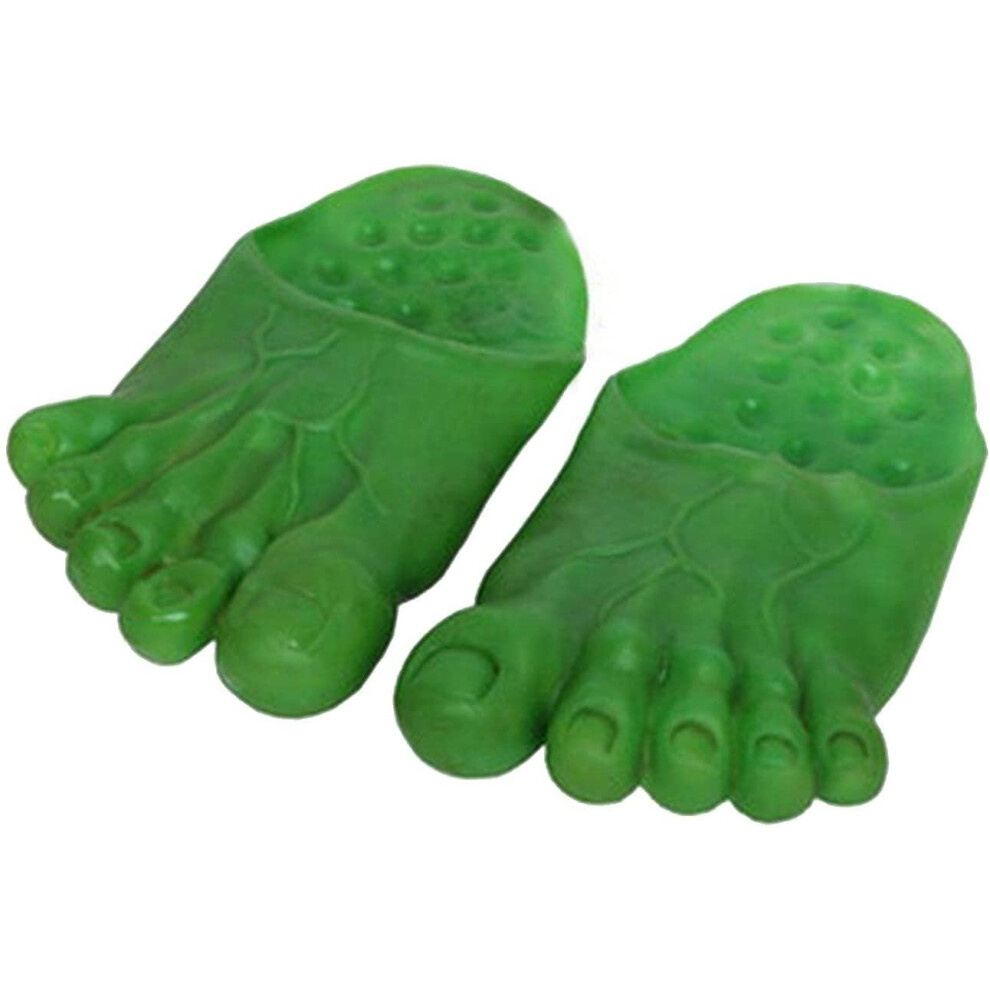 (Green) Bear boys Cosplay Ghost Hulk Green Giant feet Bigfoot Count Slippers Socks Masquerade