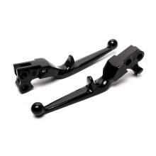 (Black) Motorcycle Hand Levers Clutch Brake Lever Handlebar For Harley Sportster 883 1200 Softail Dyna Road King Touring