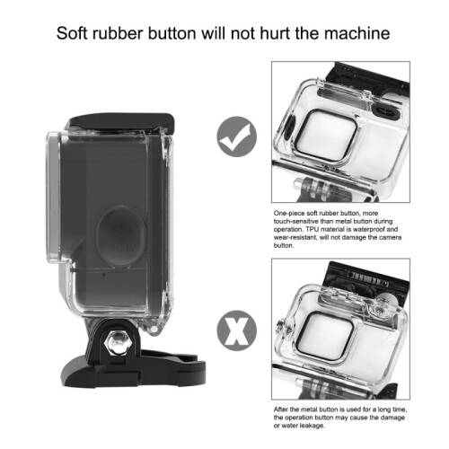 PULUZ 60m Underwater Depth Diving Case Waterproof Camera Housing with 2