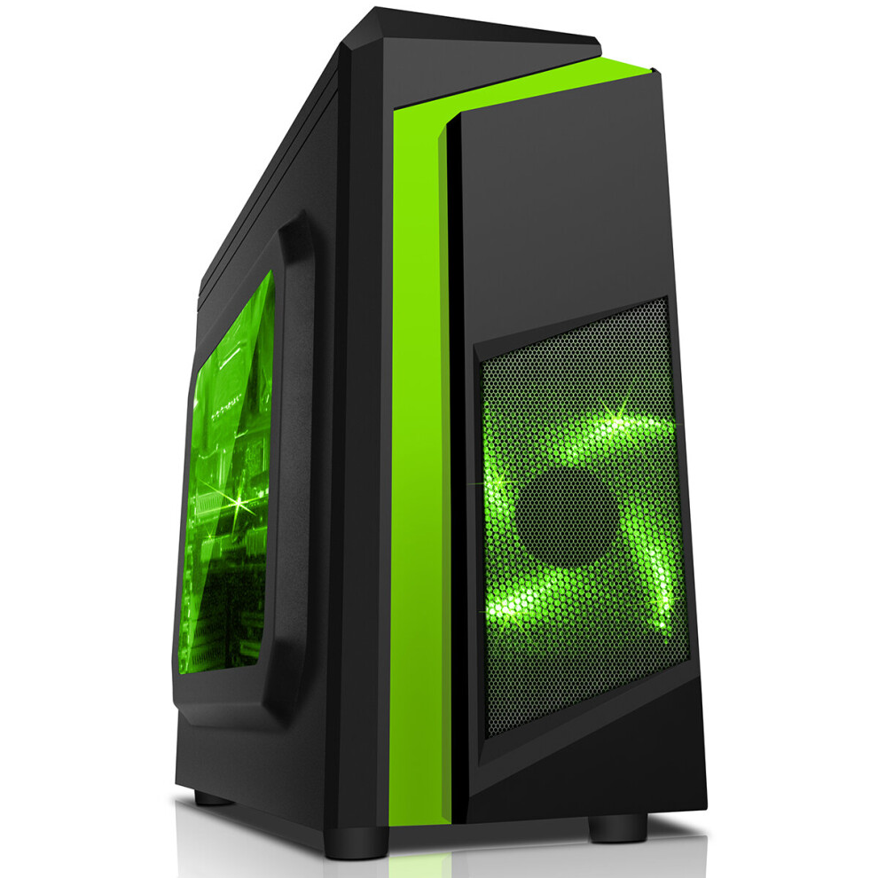 Fast Gaming PC Tower i5 16GB RAM 1TB GTX1050Ti 4GB Windows 10 F3 Green