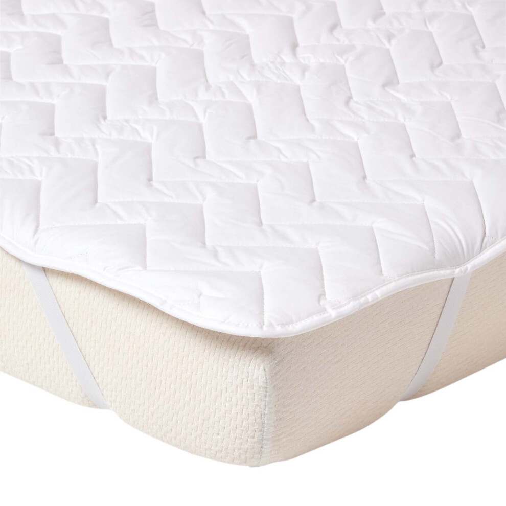 Homescapes (Super King (180 X 200 Cm)) Cotton Deep Quilted Mattress Topper
