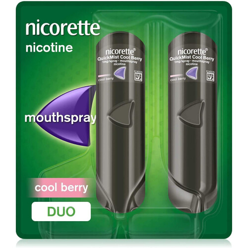 Nicorette 2 x 150 Nicorette QuickMist Cool Berry 1mg στοματικό σπρέι νικοτίνης
