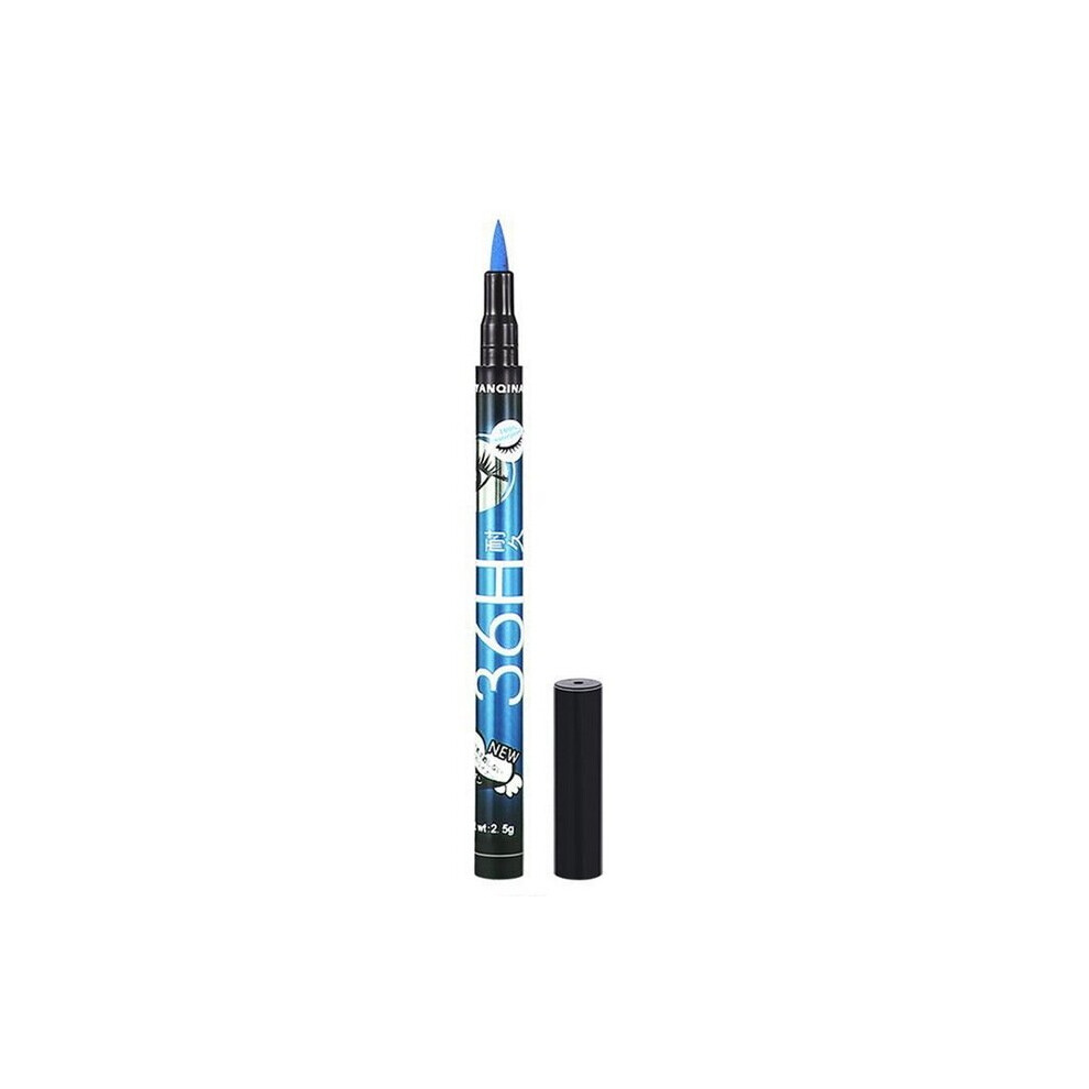 (blue) 4 Colors 36H Eyeliner Pencil Waterproof Pen Precision Long-lasting Liquid Eye Liner Smooth Make Up Tools