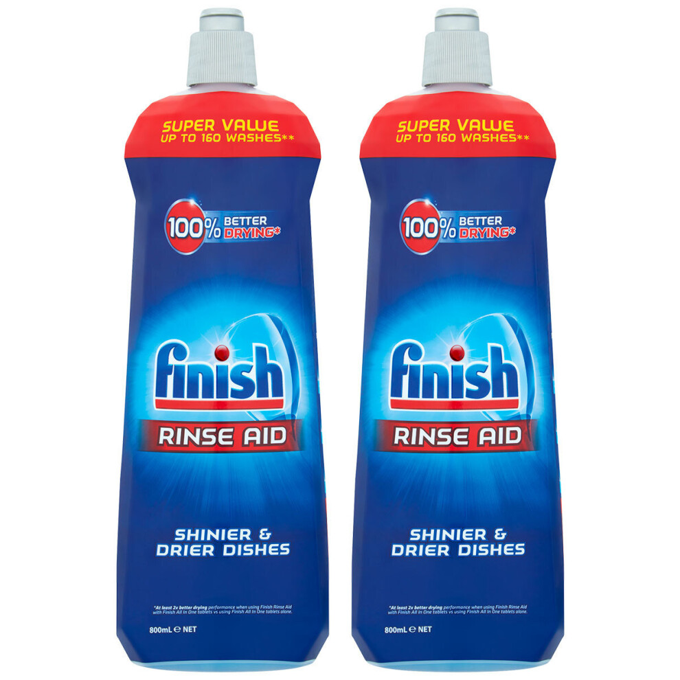 Finish Dishwasher Rinse Agent Power Actions 2 x 800ml