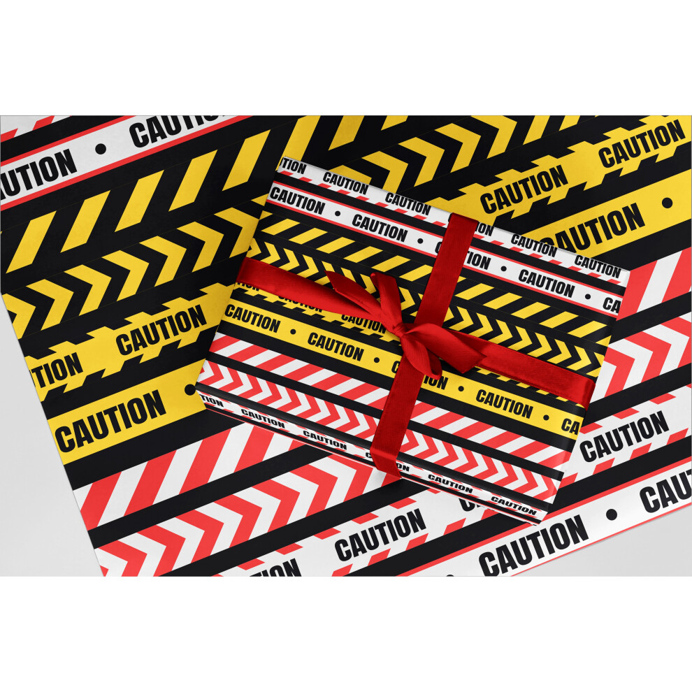Rude Wrapping Paper 51 CAUTION Funny Birthday Christmas Gift Wrap