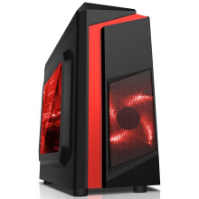 Fast Gaming PC Tower i5 16GB RAM 1TB GTX1050Ti 4GB Windows 10 F3 Red - Refurbished