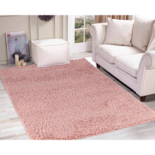 (Baby Pink, 120 x 170 cm (4ft x 5ft 6")) Living Room Rugs Large Plain Shaggy Rugs Runners