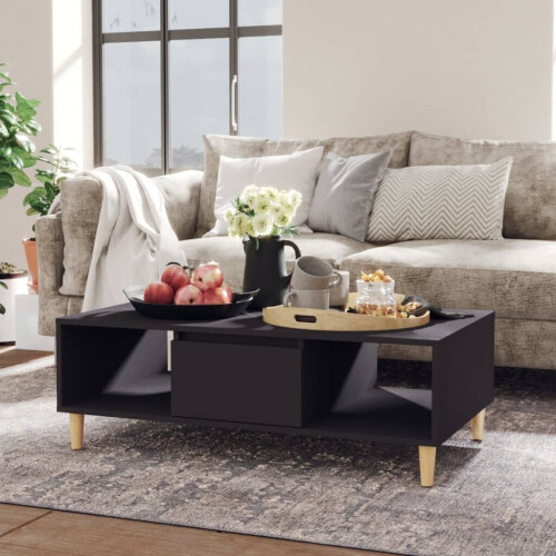 VidaXL vidaXL Coffee Table Grey Engineered Wood Couch Accent Centre End Indoor Table