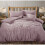 (Single, Wave Mauve) TEDDY WAVE & WAFFLE Duvet Cover Set Soft Cozy 1