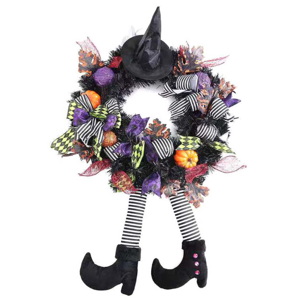 Halloween Witch Wreath | Halloween Door Decoration