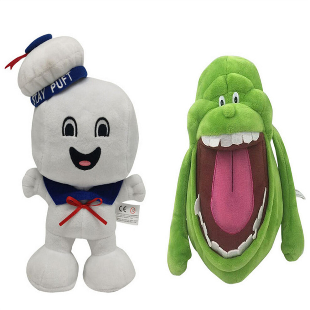 (2PCS/SET) Ghostbusters Slimer Plush Stuffed Doll Toy Figure