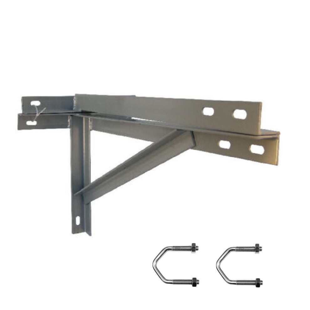 (T&K Bracket + U Bolts) 18 Inch Powder Coated T&K Wall Mount Bracket For Tv Aerial Or Satellite Dish 3713794172385
