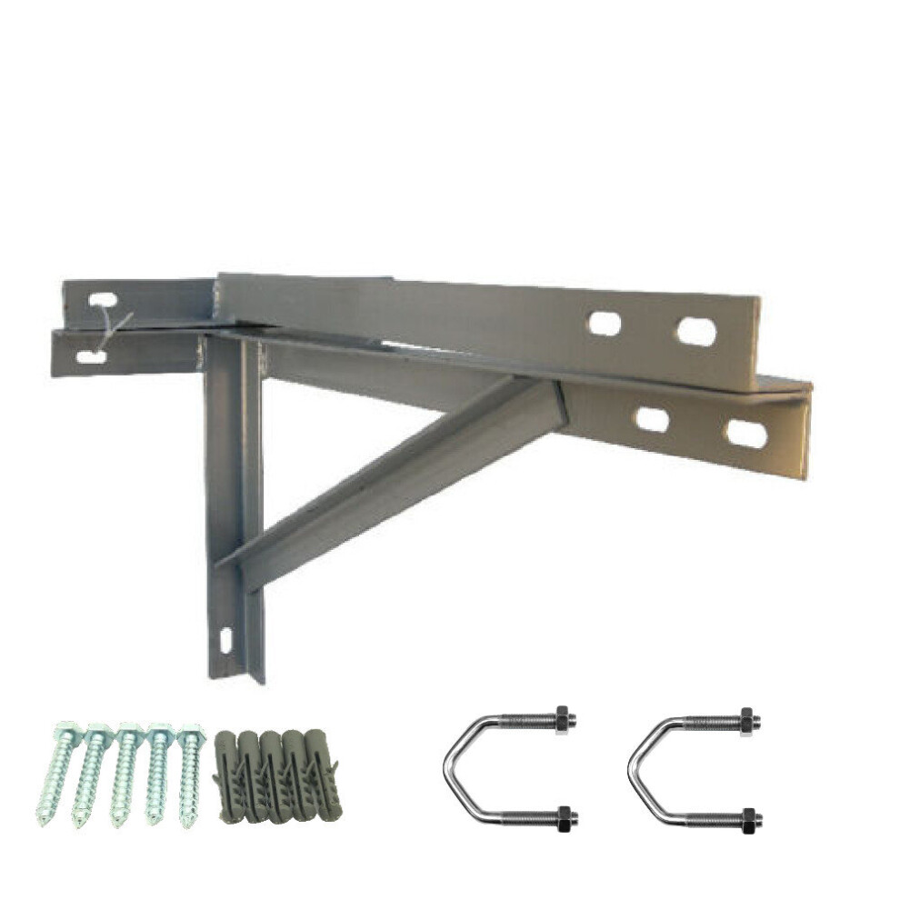 (T&K Bracket Full Kit) 18 Inch Powder Coated T&K Wall Mount Bracket For Tv Aerial Or Satellite Dish 3713794172392