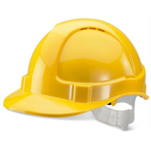 Beeswift - ECONOMY VENTED S/HELMET YELLOW PLASTIC HARNESS - Yellow