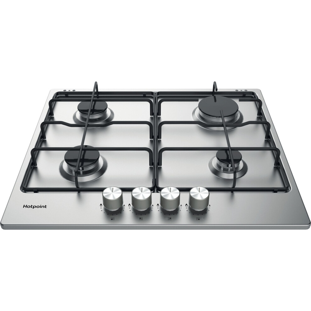 Hotpoint PPH60PFIXUK 59cm Gas Hob - Silver