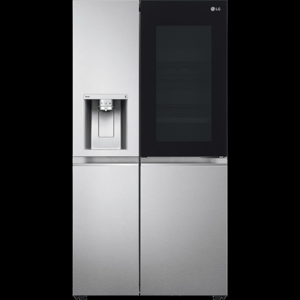 LG InstaView ThinQ GSXV91BSAE Wifi Connected American Fridge Freezer - Stainless Steel