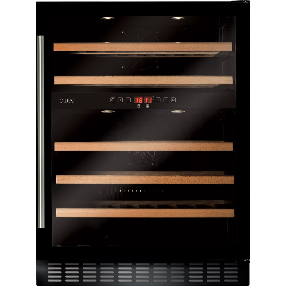 CDA FWC604BL Built Under Wine Cooler - Black