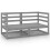 VidaXL vidaXL Gartensofa 2-Sitzer Grau Massivholz Kiefer 1