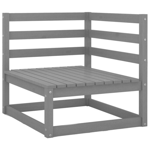 VidaXL vidaXL Gartensofa 2-Sitzer Grau Massivholz Kiefer 2
