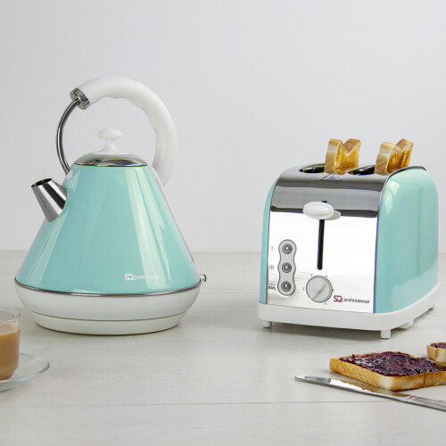 Seafoam Mint Green SQ Professional Dainty 1.8L Kettle 2 Slice Toaster on OnBuy