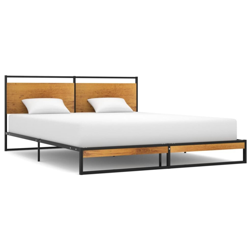 Vidaxl Bed Frame Metal 140X200 Cm Home Bedroom Furniture Double Bedstead Set