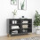 VidaXL vidaXL Sideboard High Gloss Grey Engineered Wood Side Cabinet Standing Shelf 1