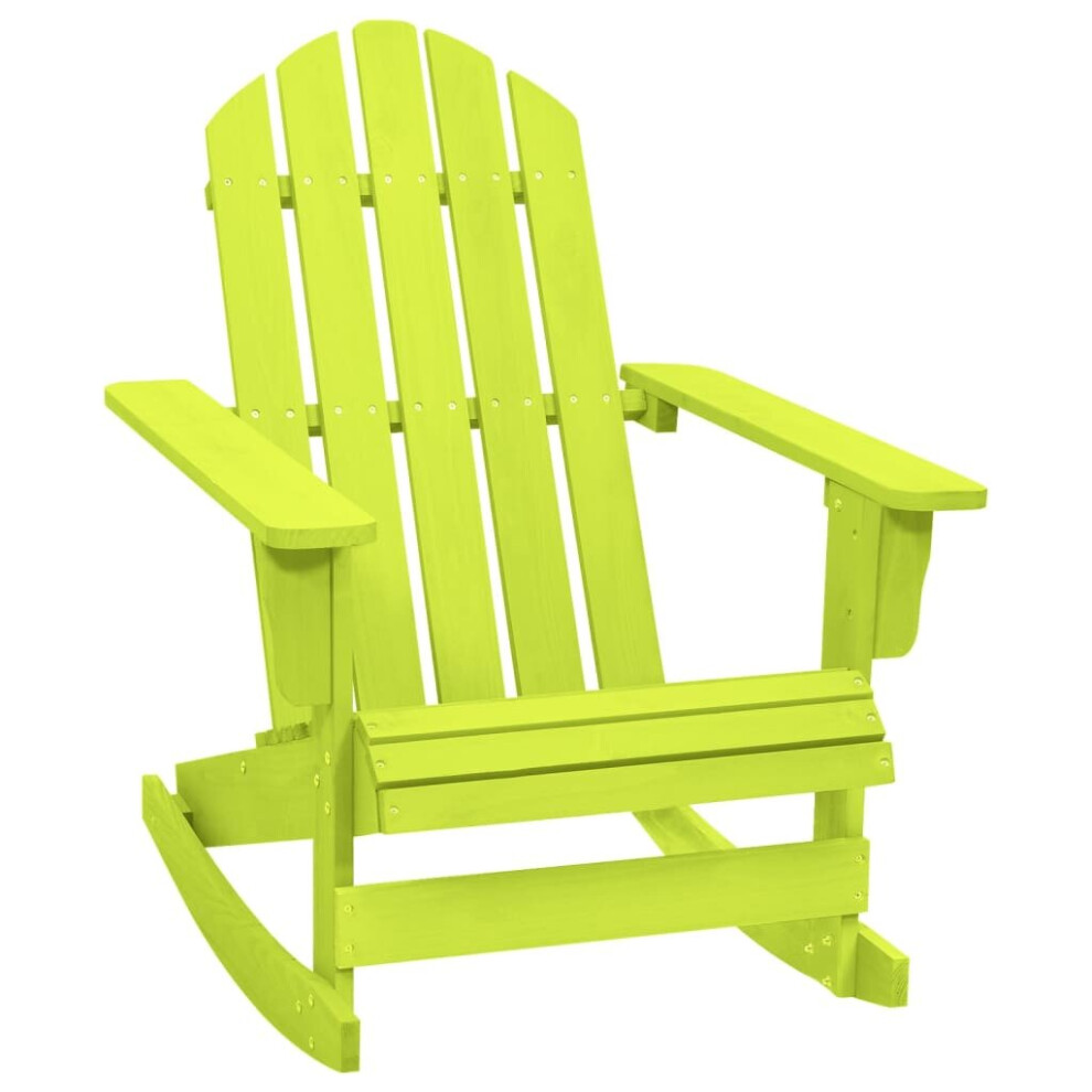 vidaXL Chaise    bascule Adirondack en bois de sapin massif vert