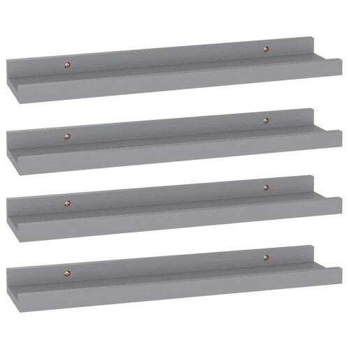 VidaXL vidaXL Wandregale 4 Stk. Grau 40x9x3 cm 1