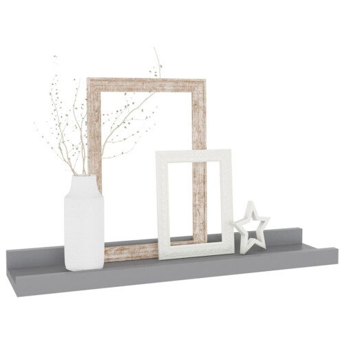 VidaXL vidaXL Wandregale 4 Stk. Grau 40x9x3 cm 2
