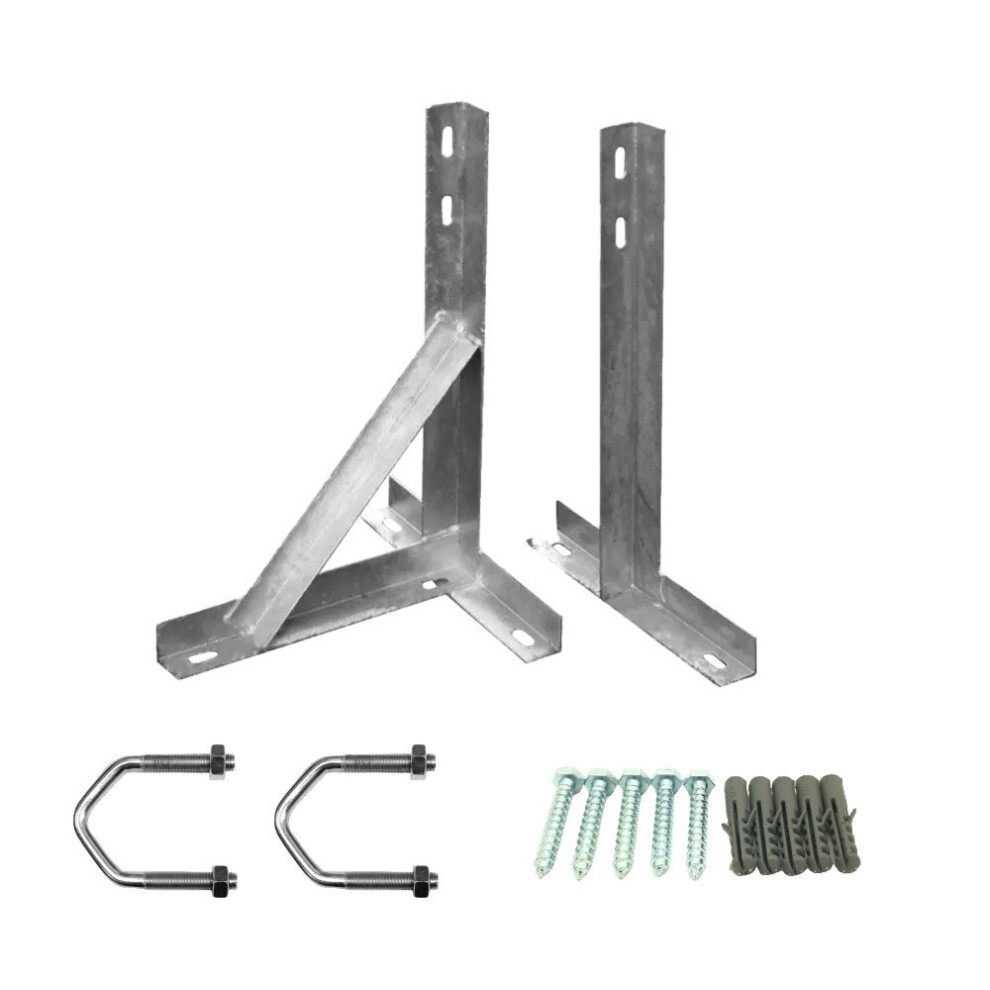 (T&K Bracket Full Kit) 24 Inch Galvanised T&K Wall Mount Bracket For Tv Aerial Or Satellite Dish 3713794172453