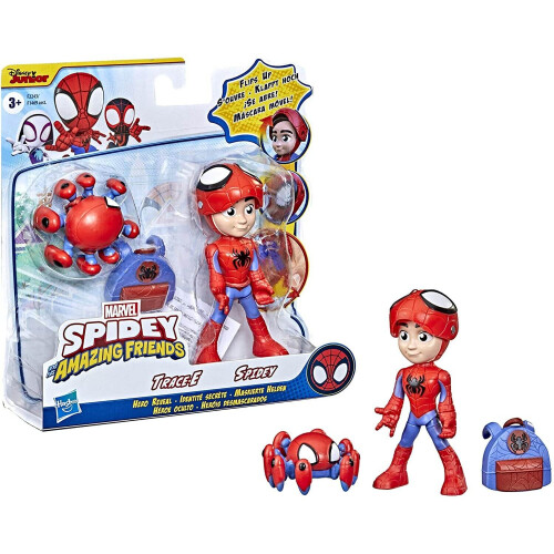 Marvel Spidey e seus amigos incr  veis Marvel Hero revelam figuras de a    o escala de 2 polegadas de 2 polegadas-Flip Flip Flip Flip e Trace-E 3 e UP 1