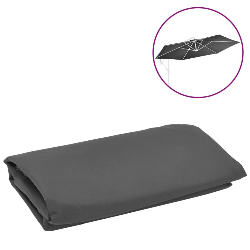 New Vidaxl Replacement Fabric For Cantilever Umbrella Sunshade Garden Anthracite 313814