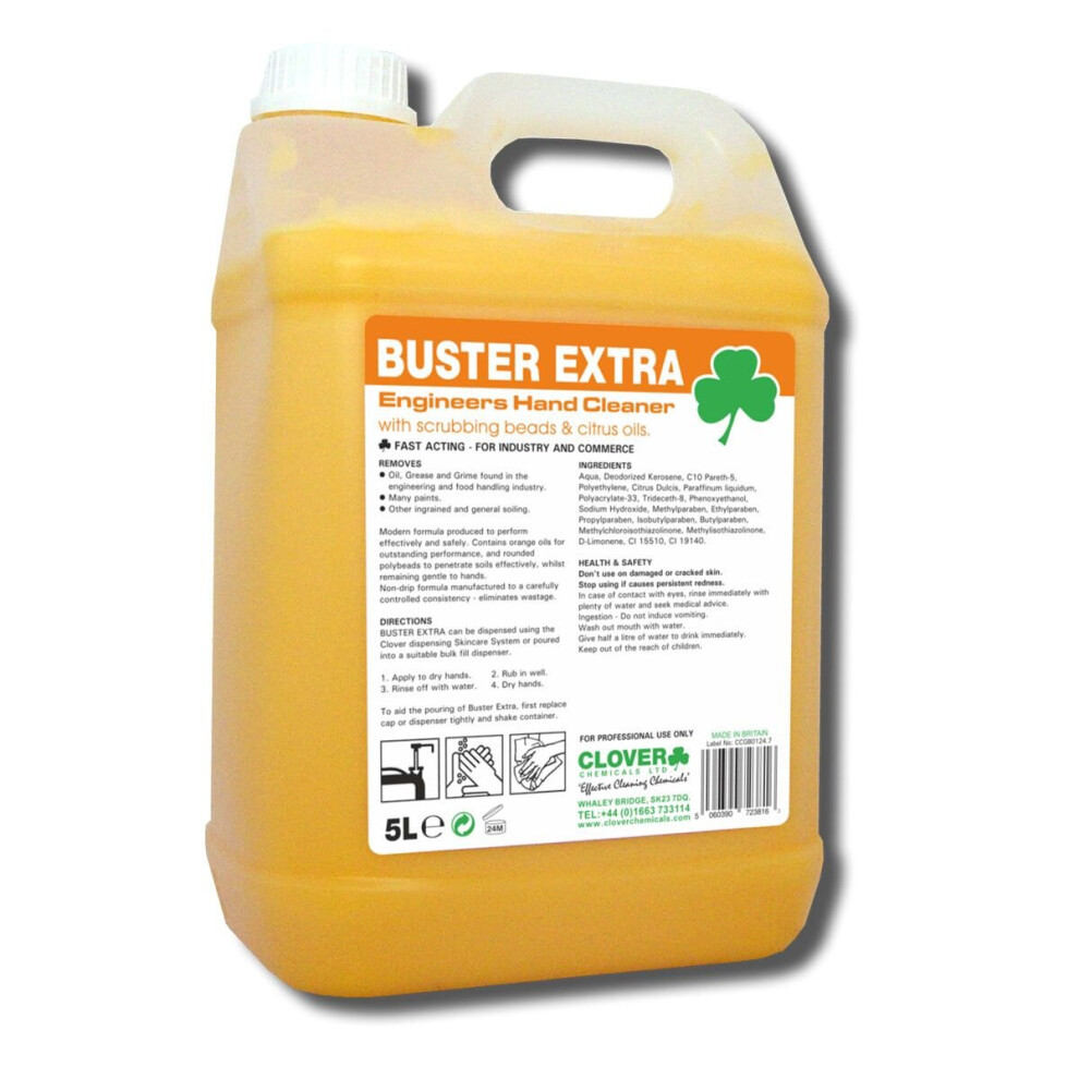 Jansan Orange Clover Buster Extra Citrus Hand Cleaner ~ 2X5 Litre