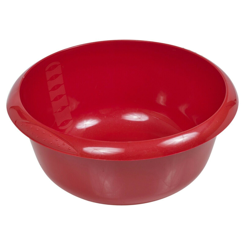 (Glitter Red) 8L Washing Up Bowl Stackable Kitchen Sink Plastic