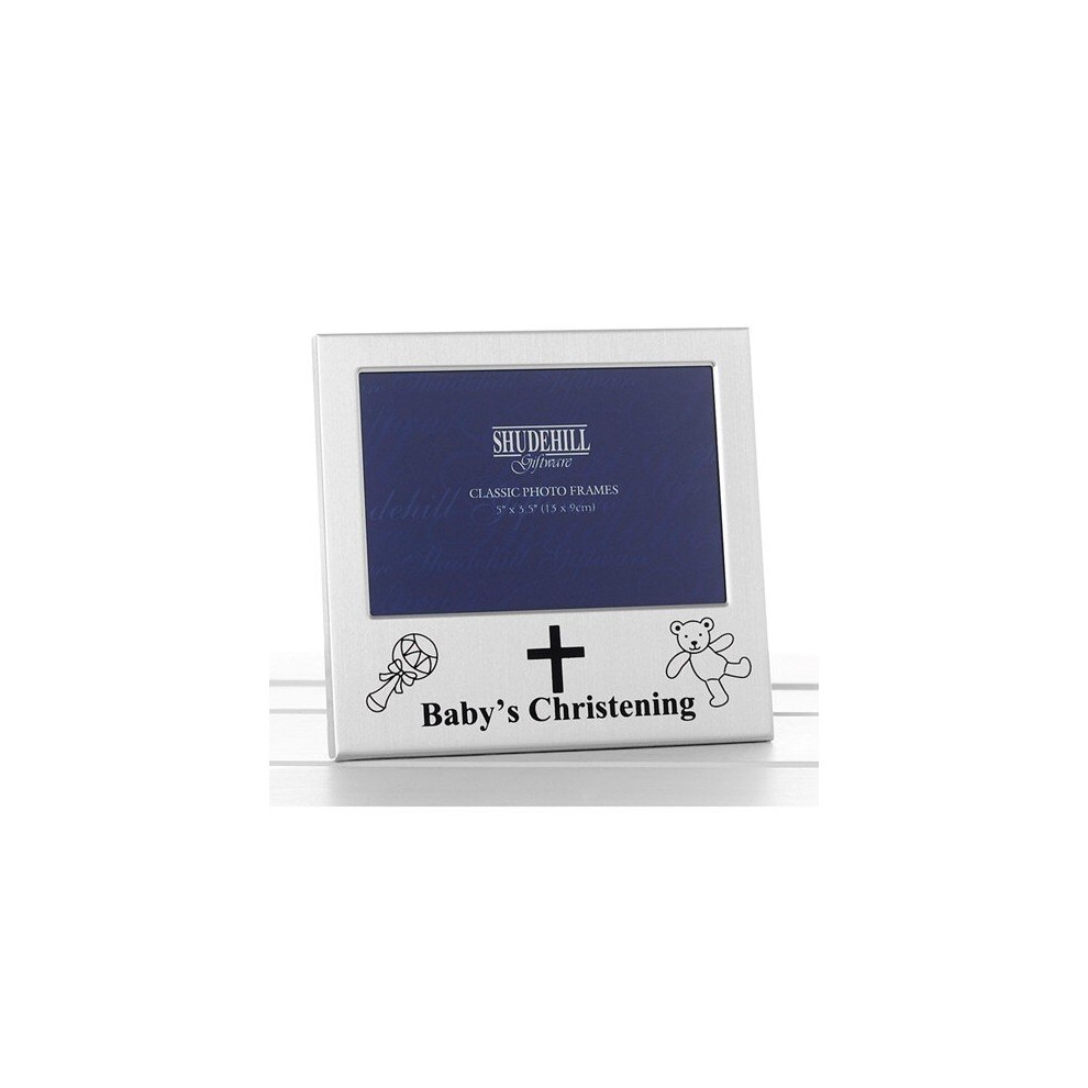 Satin Occasion 5X3 Baby's Christening Frame Silver Joe Davies