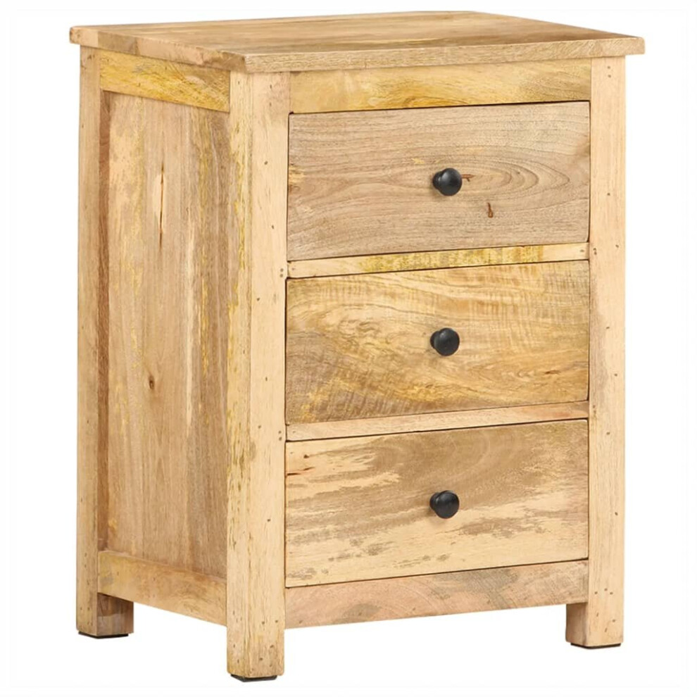 vidaXL Solid Mango Wood Bedside Cabinet Side Table Nightstand Home Furniture