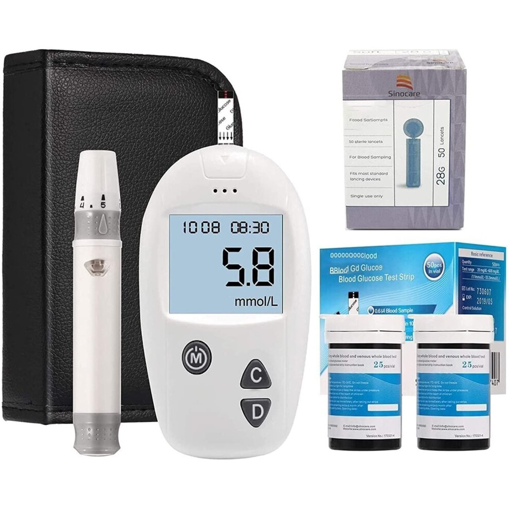 Bysion Multifunctional Blood Glucose Monitor Blood Glucose Meter Kit Diabetes Tester