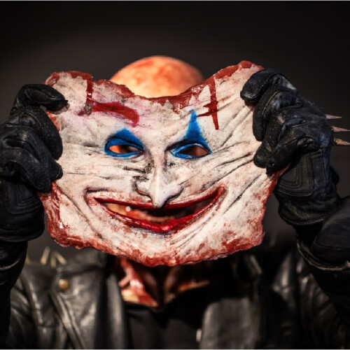 Latex Dual-Layer Tear-Off Joker Halloween Mask 2