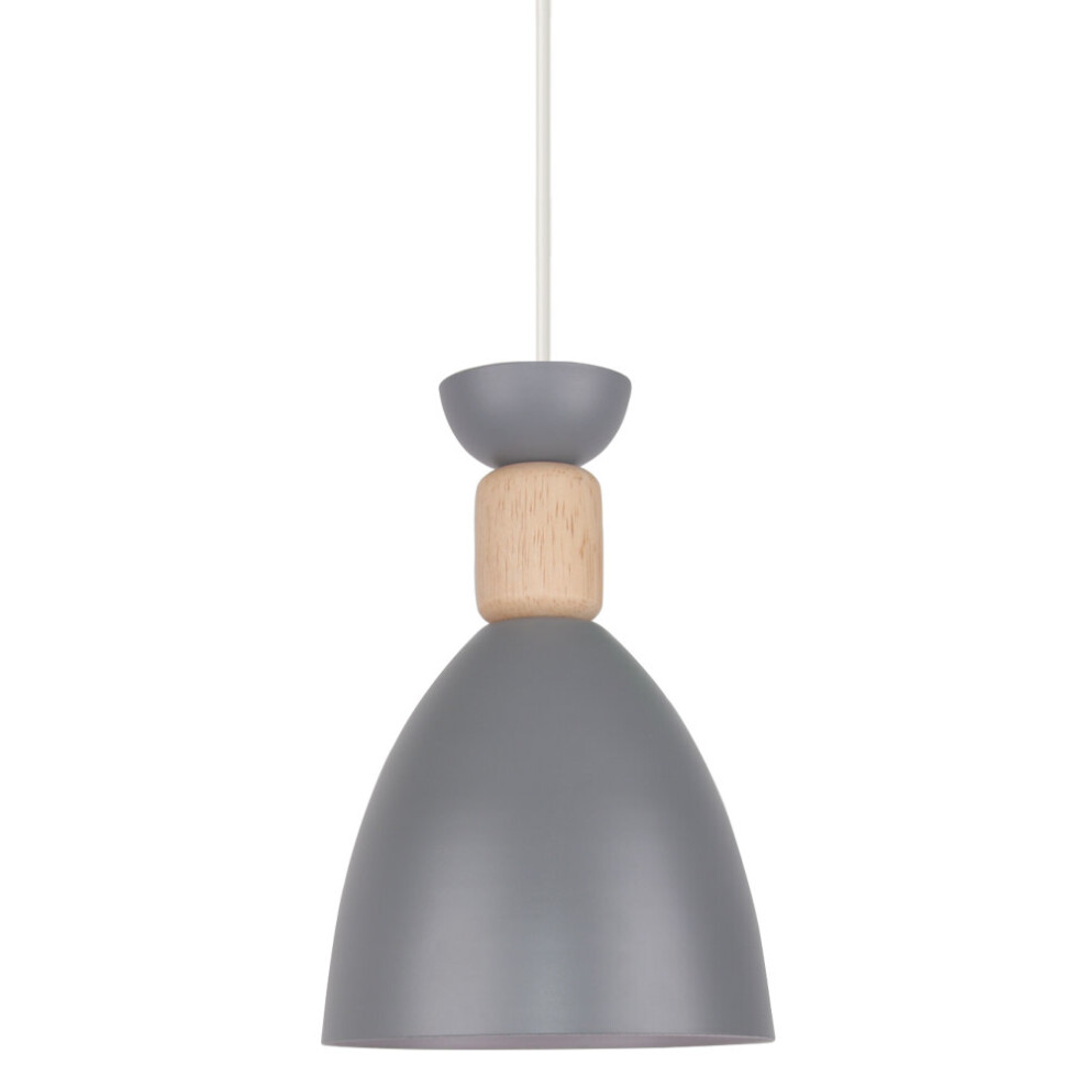 (Gray) Retro Pendant Light Modern Nordic Ceiling Lamp Wood Pendant Light Vintage Hanging Light Industrial Pendant Lamp E27 Bulb-image-OPC-P8CXXBC-NEW