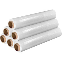 6X Pack Heavy Duty Strong Pallet/Stretch/Shrink Wrap Packaging Cling Film 17mu - 400mm x 250m
